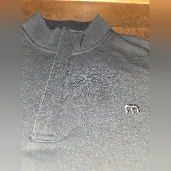 **Travis Mathew, Men's Lg Black Cloud Quarter Zip Pullover, Few Flaws** - Picture 3 of 12